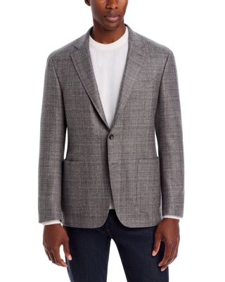 Kei Textured Solid Trim Fit Sport Coat