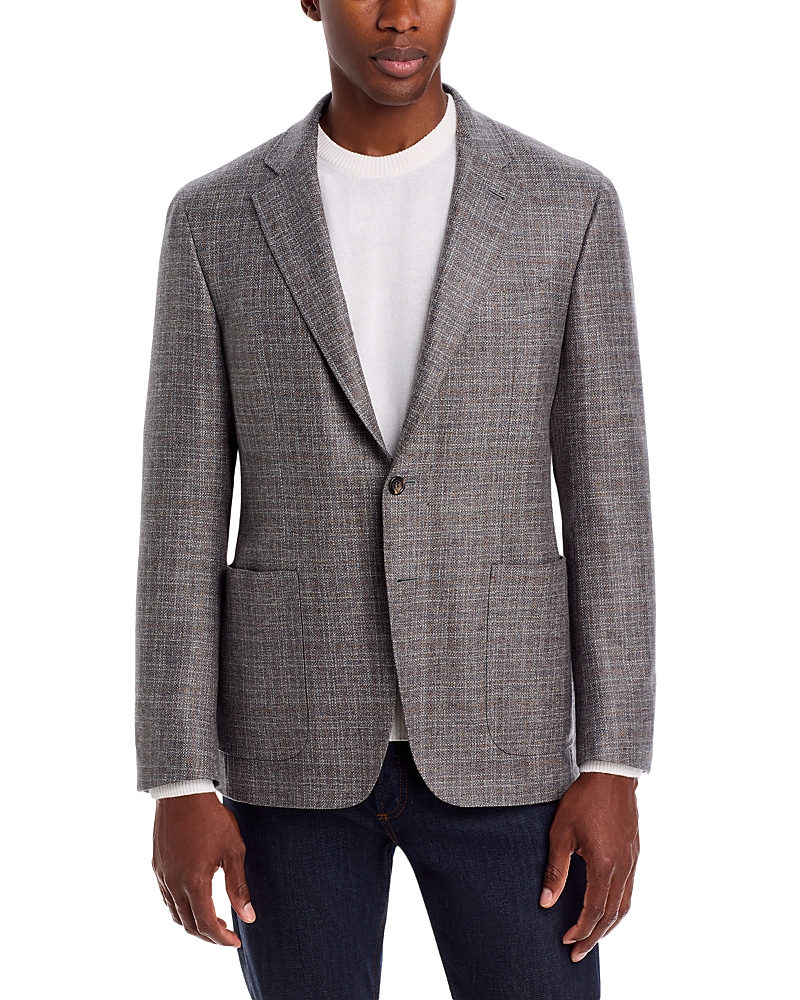 Canali Kei Textured Solid Trim Fit Sport Coat