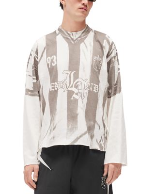 Printed Long Sleeve Football Tee