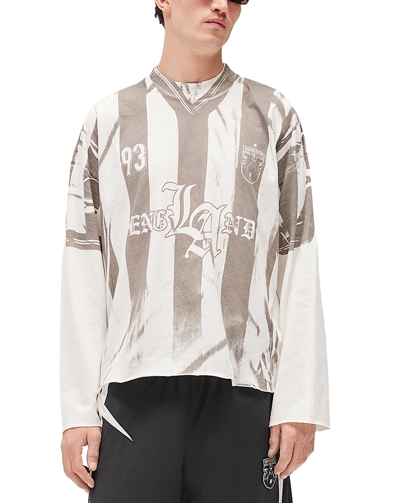 Represent Printed Long Sleeve Football Tee