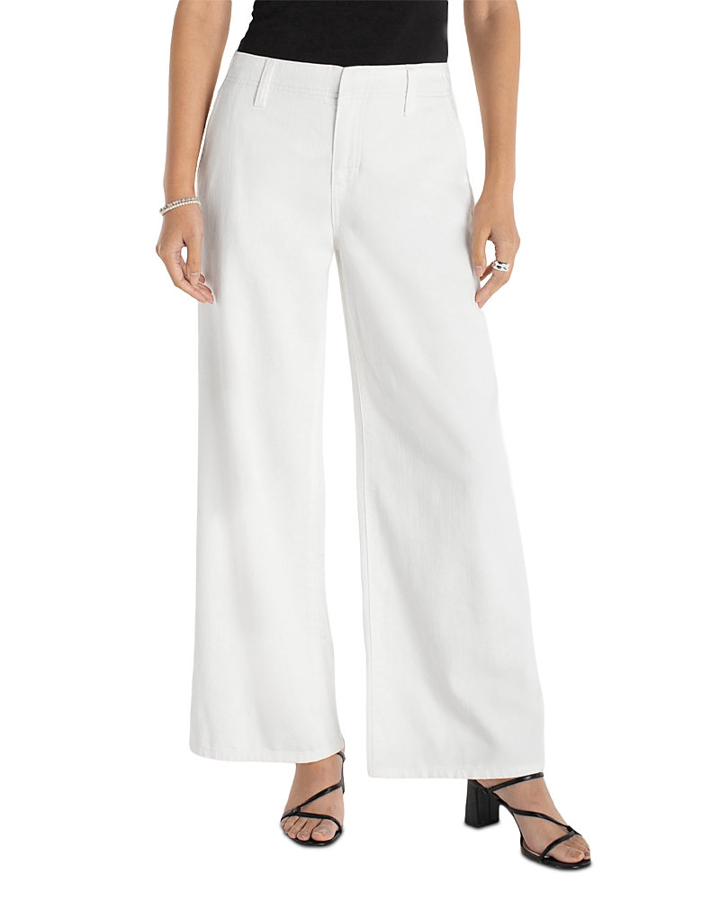 Liverpool Los Angeles Weekender High Rise Wide Leg Jeans in White
