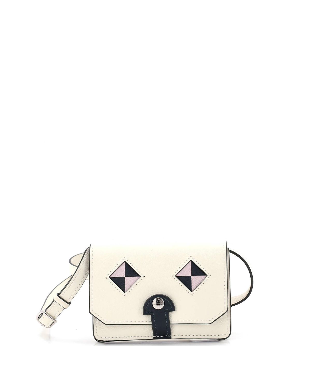 Pre-Owned HERMES Chien Card Holder with Strap Swift and Chevre Mysore