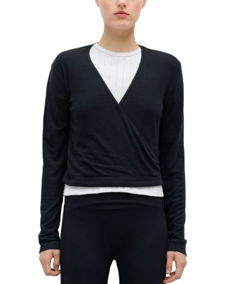 Lauren Crop Wrap Top