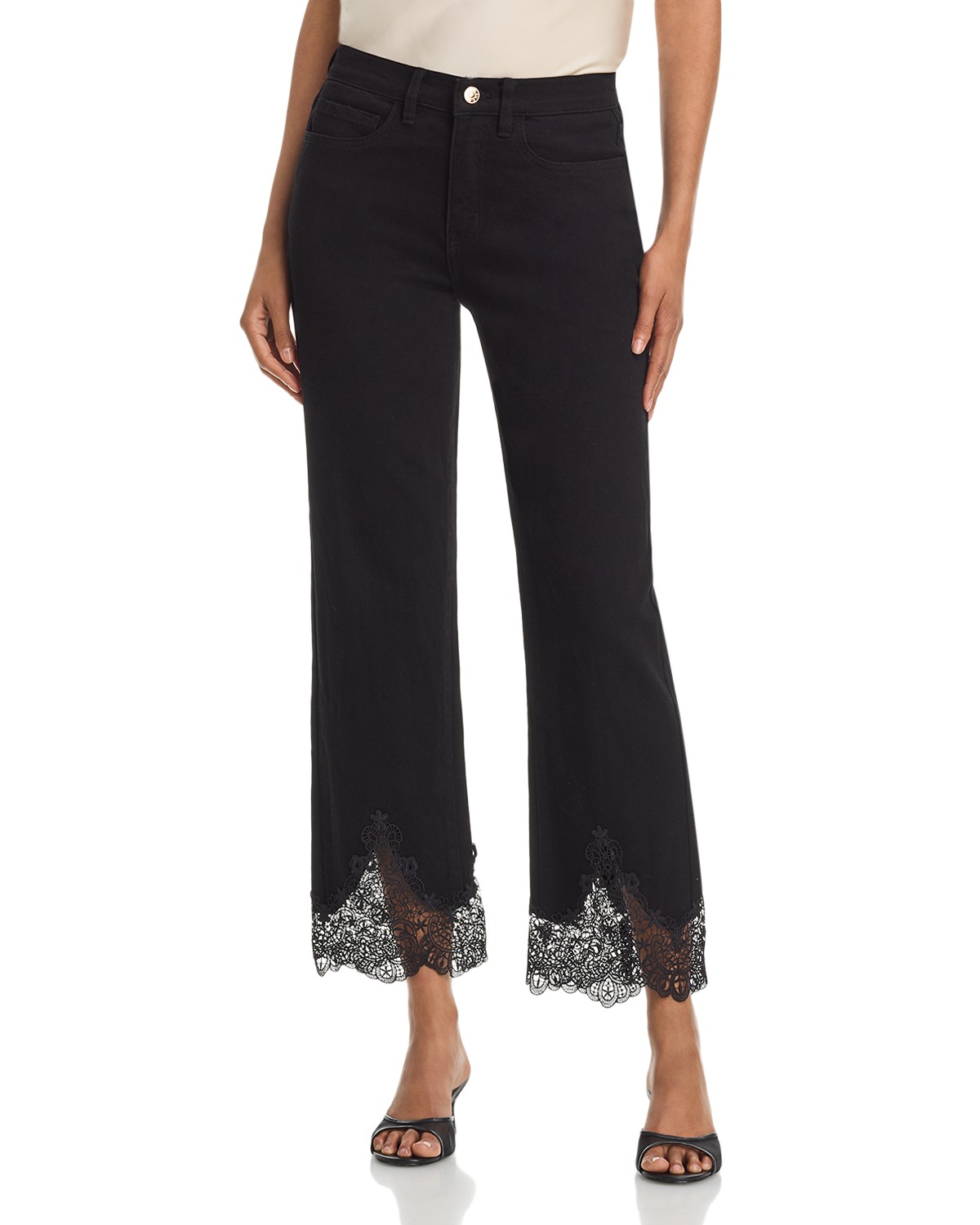 Bellatrix Lace Combo Jeans in Jet Black
