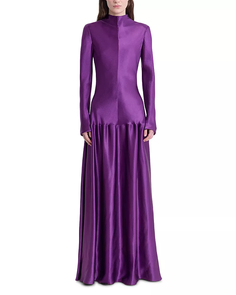Fforme Mila Bias Cut Long Sleeve Dress