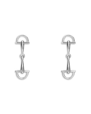 Sterling Silver Staffa Stirrup Elements Drop Earrings
