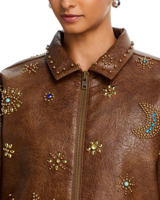 The Zip It Studded Faux Leather Jacket - thumbnail 7