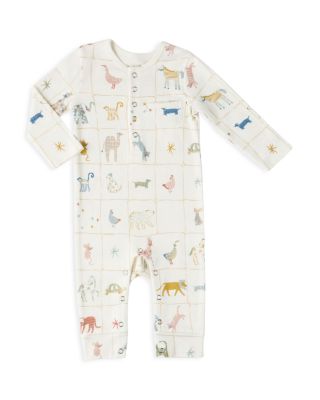 Pehr Unisex Henley Romper - Baby In White
