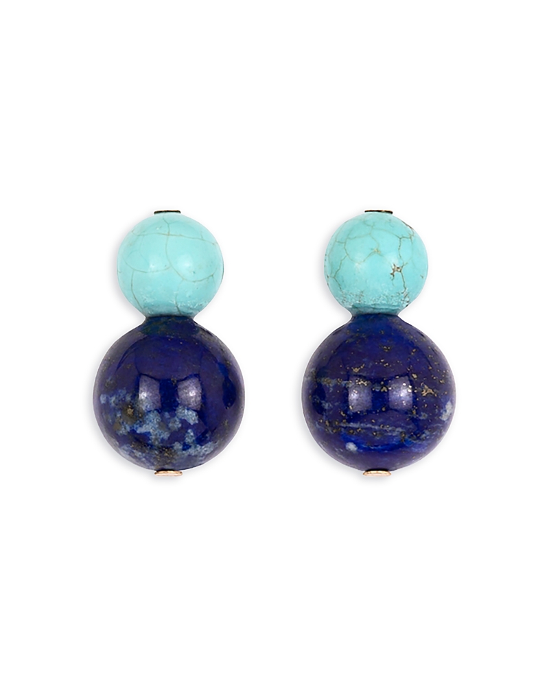 Jennifer Behr Cara Lapis & Turquoise Earrings