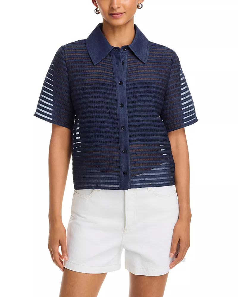 Frame The Denim Lattice Cotton Shirt