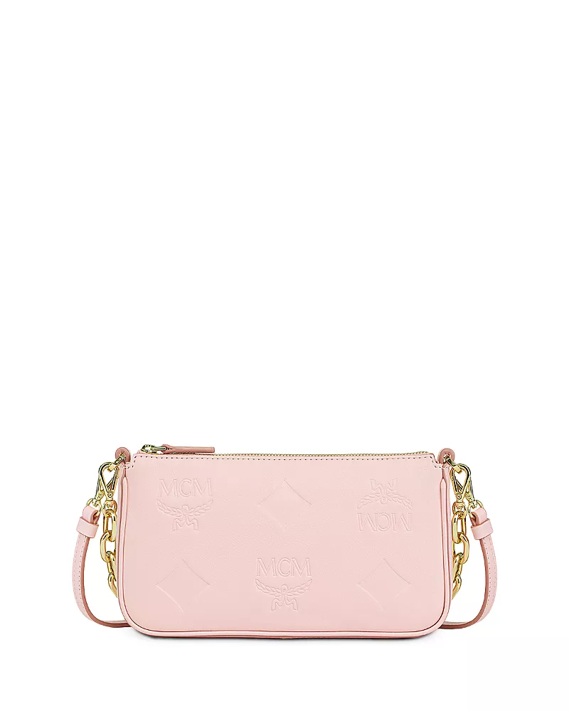 Mcm Aren Maxi Monogram Leather Crossbody Bag