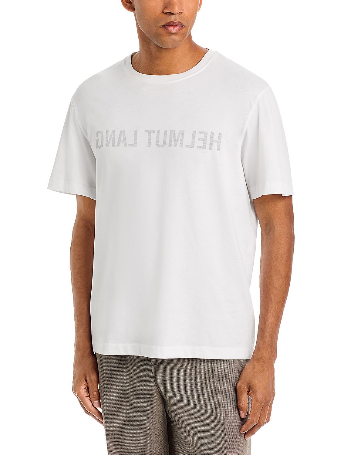Helmut Lang Reverse Logo Cotton Crewneck T-Shirt