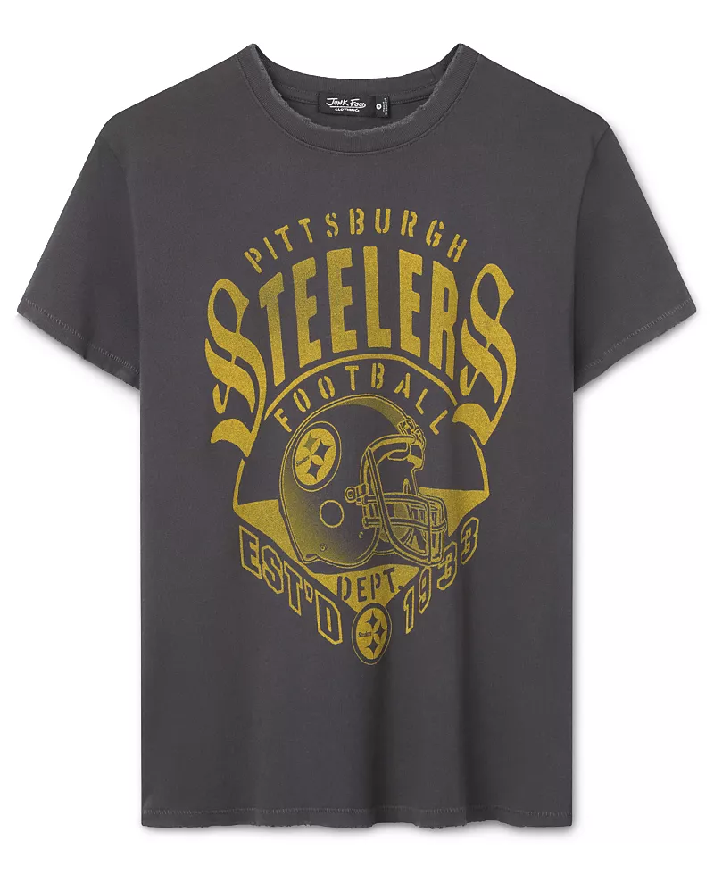 Junk Food Clothing Women's Pittsburgh Steelers Gridiron Vintage Tee