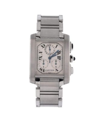 Tank Francaise Chronoflex Chronograph Quartz Watch in Stainless Steel 28mm