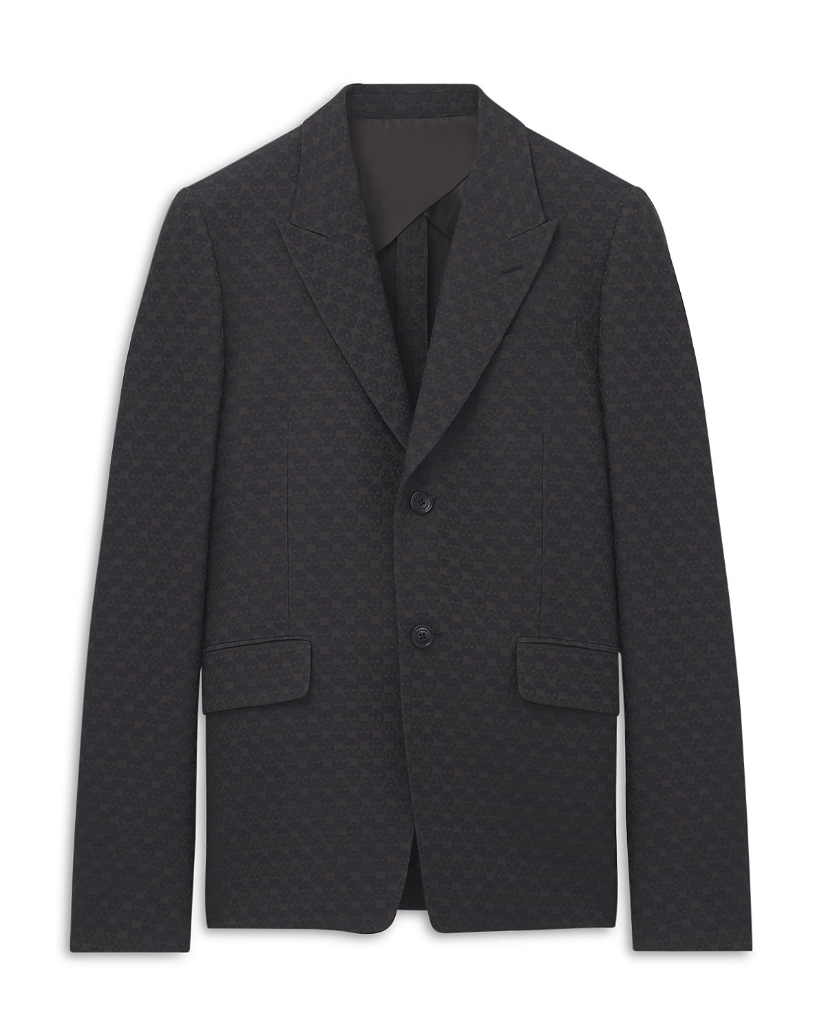 McQueen Skull Jacquard Single Breasted Jacket
