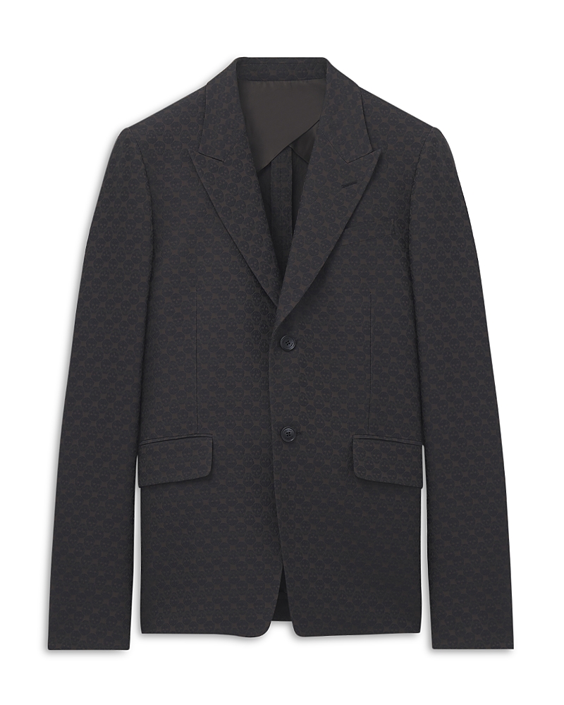 McQueen Skull Jacquard Single Breasted Jacket