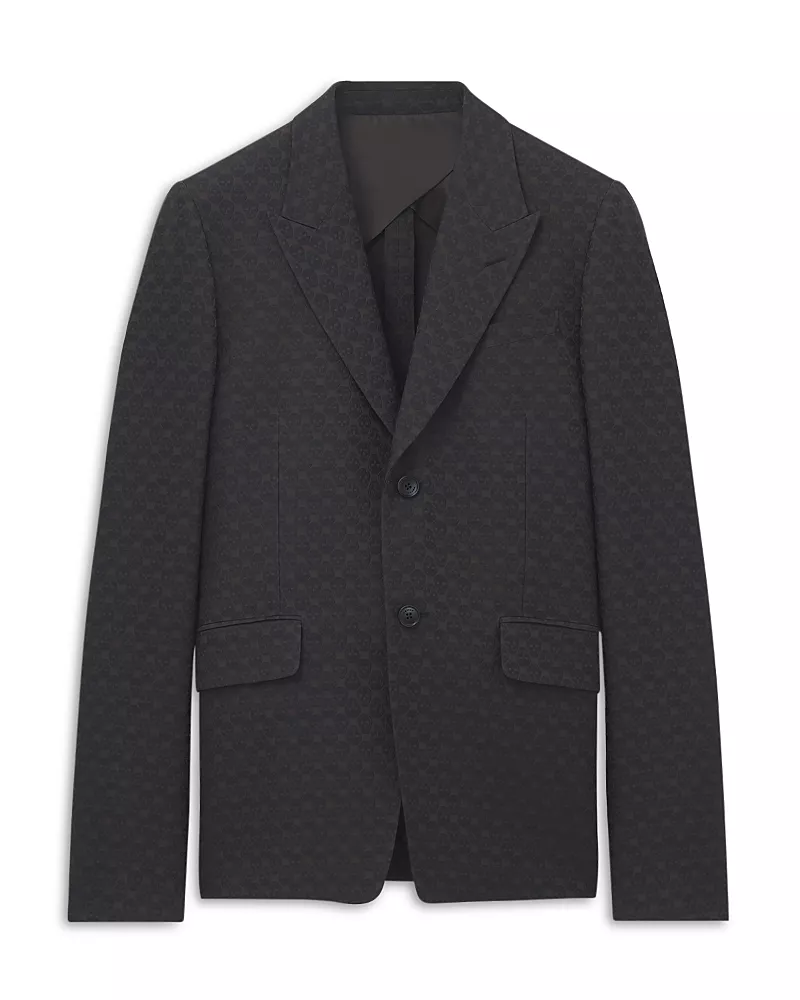 McQueen Skull Jacquard Single Breasted Jacket