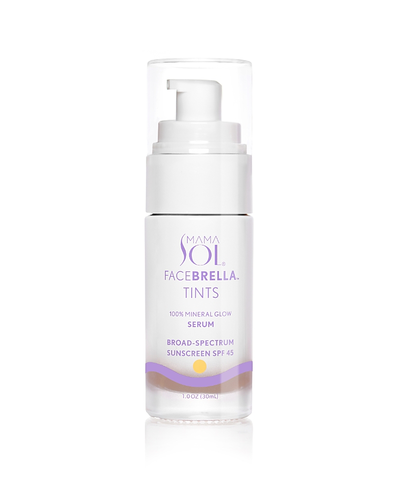 Mama Sol Facebrella Tints 100% Mineral Glow Serum Spf 45 / Pa ++++ In Transparent