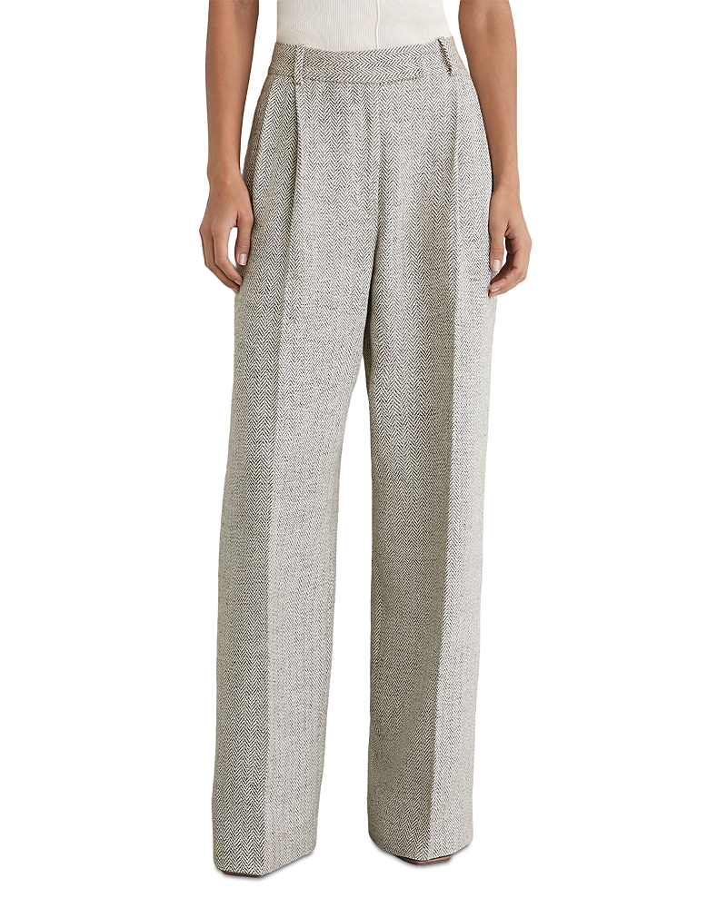 Reiss Ezra Petite Herringbone Straight Pants