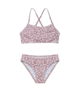 Girls' Leopard Love Criss Cross Strap Swim Set - Little Kid, Big Kid