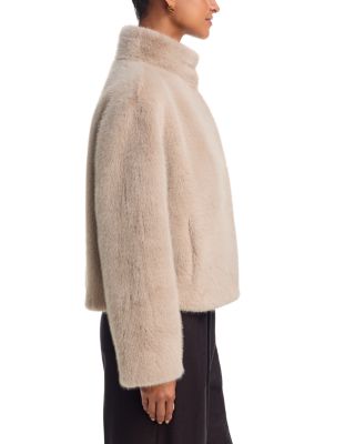 Faux Fur Snap Front Jacket - thumbnail 5