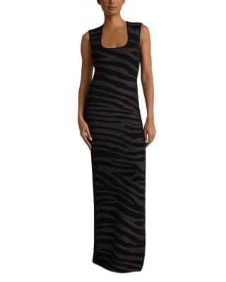 Zebra Metallic Jacquard Gown