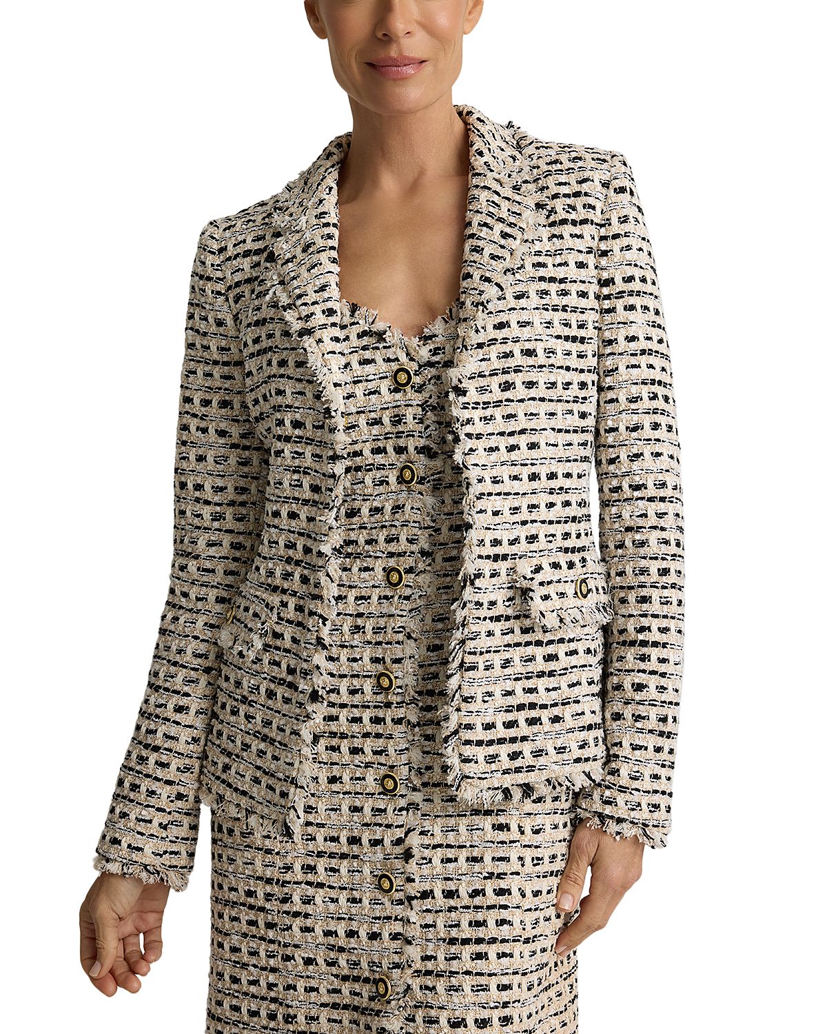 St. John Artisanal Basket Tweed Jacket