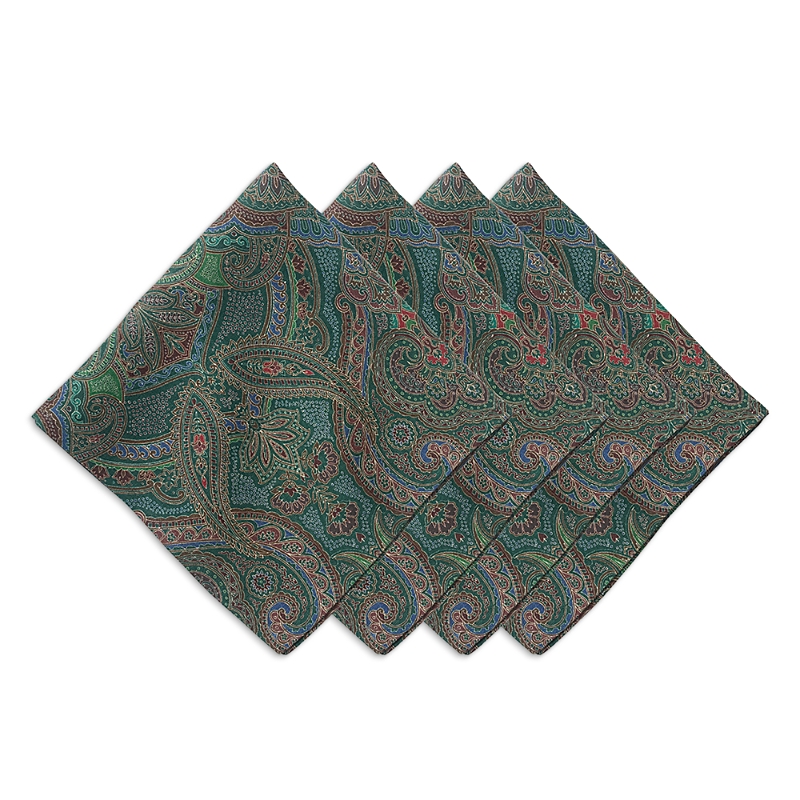Juliska Evergreen Paisley Napkin, Set of 4