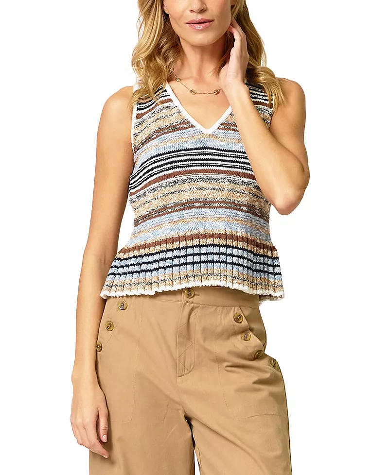 Central Park West Women's Marlon Textured Stitch Tank