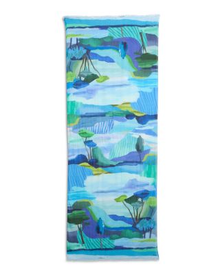 Echo Painterly Landscape Wrap Scarf