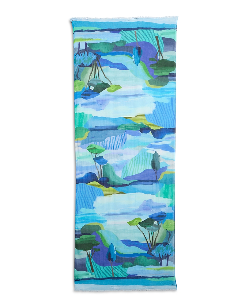 Echo Painterly Landscape Wrap Scarf