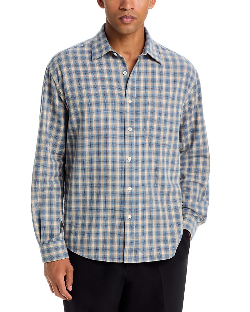 NN07 Deon Long Sleeve Button Front Flannel Shirt