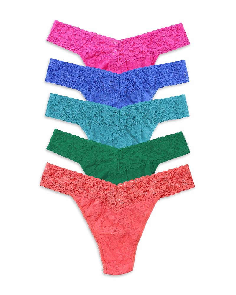 Hanky Panky Signature Original-Rise Thongs, Set of 5