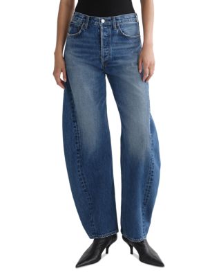 Luna Pieced High Rise Curved Tapered Jeans in Logical