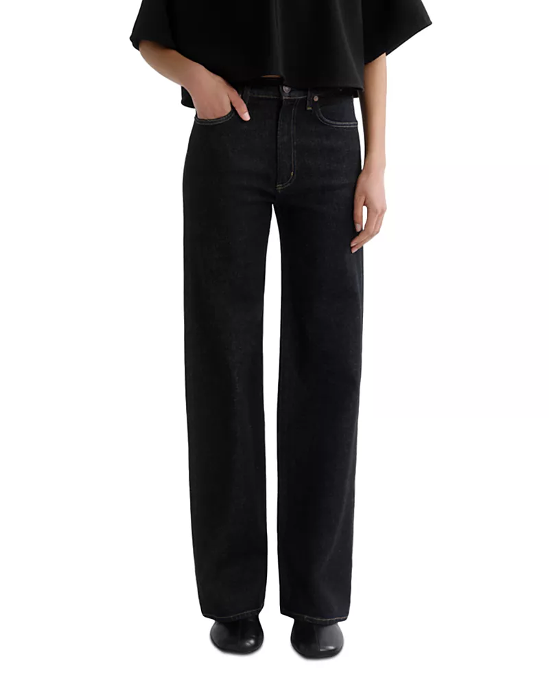 Agolde Harper Mid Rise Straight Jeans in Rinse