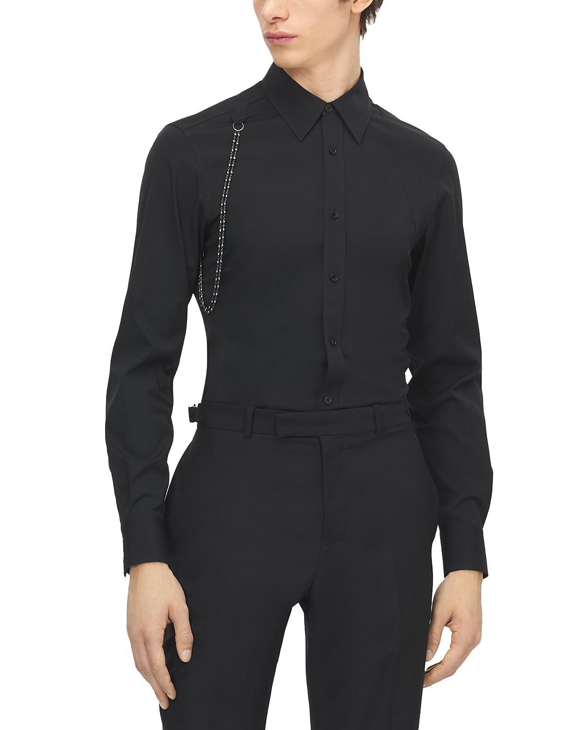 McQueen Stretch Chain Harness Shirt