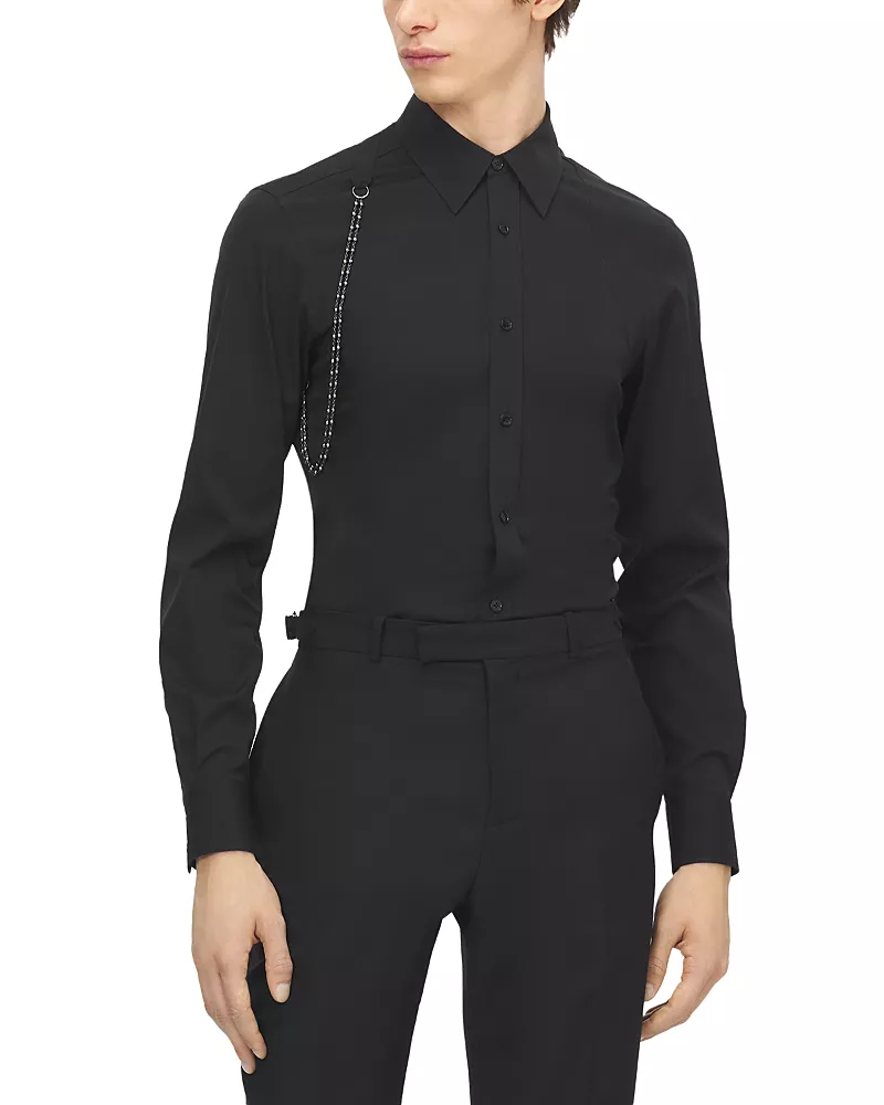 McQueen Stretch Chain Harness Shirt