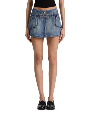 Brandy Denim Cargo Mini Skirt