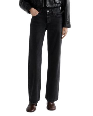 Agolde Low Rise Loose Straight Jeans in Vanta