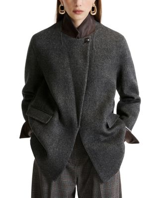 Mlscolimbo Leather Trim Blazer