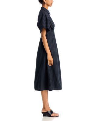 Stripe Panel Waist Midi Dress - Exclusive - thumbnail 5