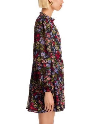 Ditsy Floral Long Sleeve Mini Dress - Exclusive - thumbnail 5