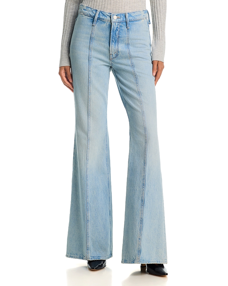 Mother The Seamed Doozy Heel High Rise Flare Leg Jeans in Out Of This World