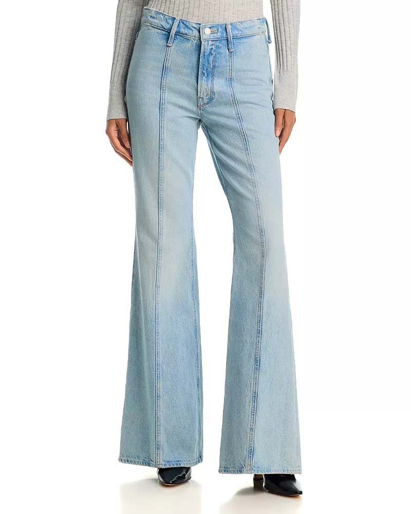 Mother The Seamed Doozy Heel High Rise Flare Leg Jeans in Out Of This World
