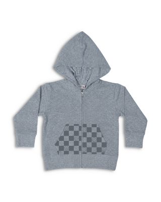 Boys' Smile Check Zip Hoodie - Little Kid