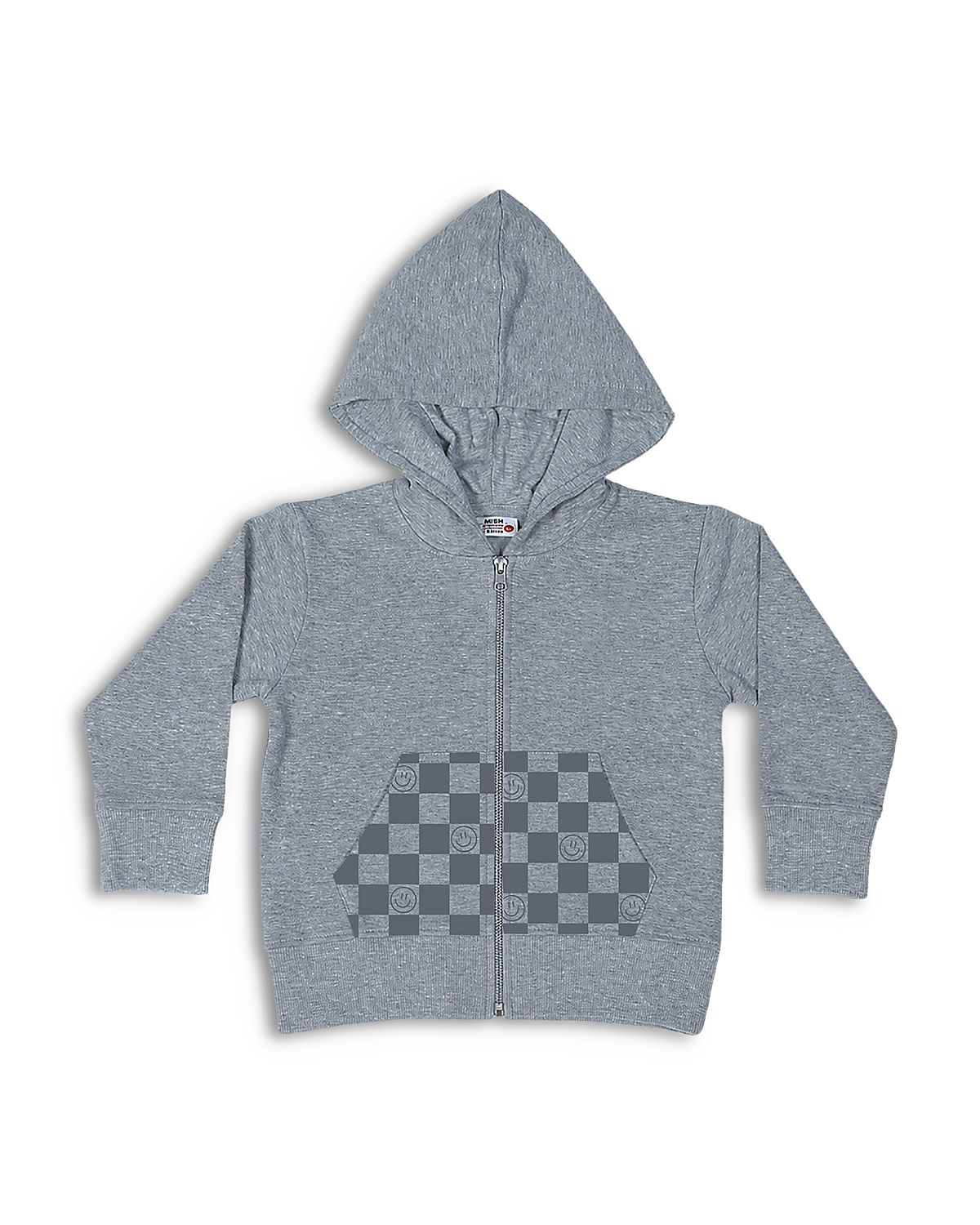 Mish Mish Boys' Smile Check Zip Hoodie - Little Kid