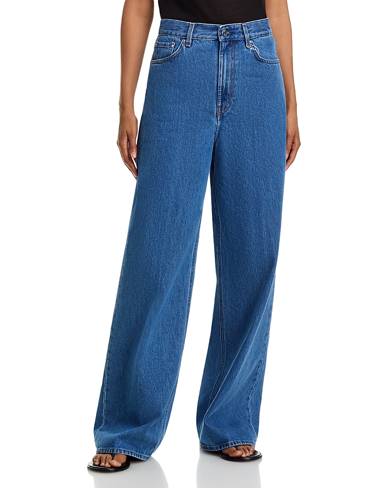 Toteme Wide Leg Jeans in Vibrant Blue