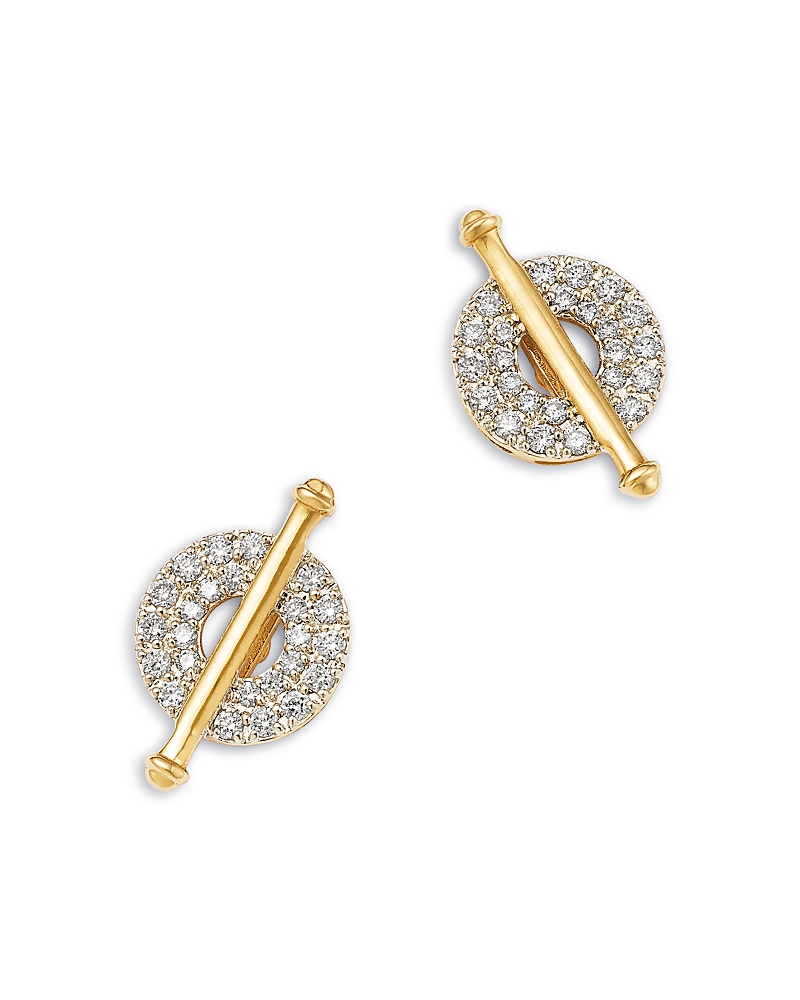 Bloomingdale's Fine Collection Diamond Statement Stud Earrings in 14K Yellow Gold, 0.10 tcw