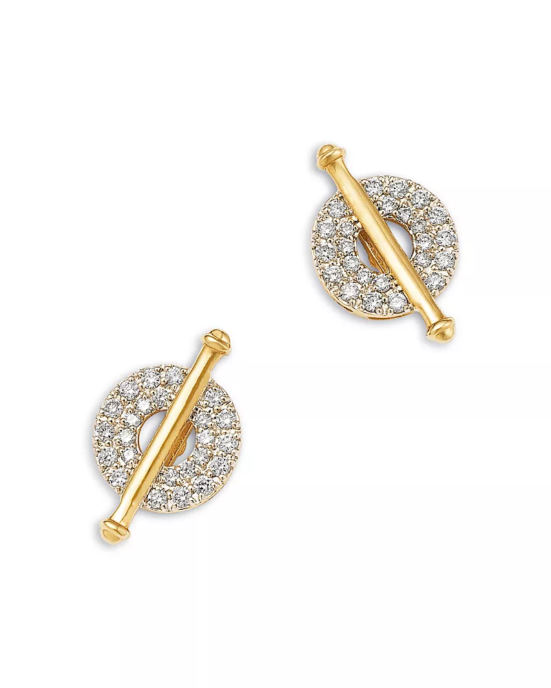 Bloomingdale's Fine Collection Diamond Statement Stud Earrings in 14K Yellow Gold, 0.10 tcw