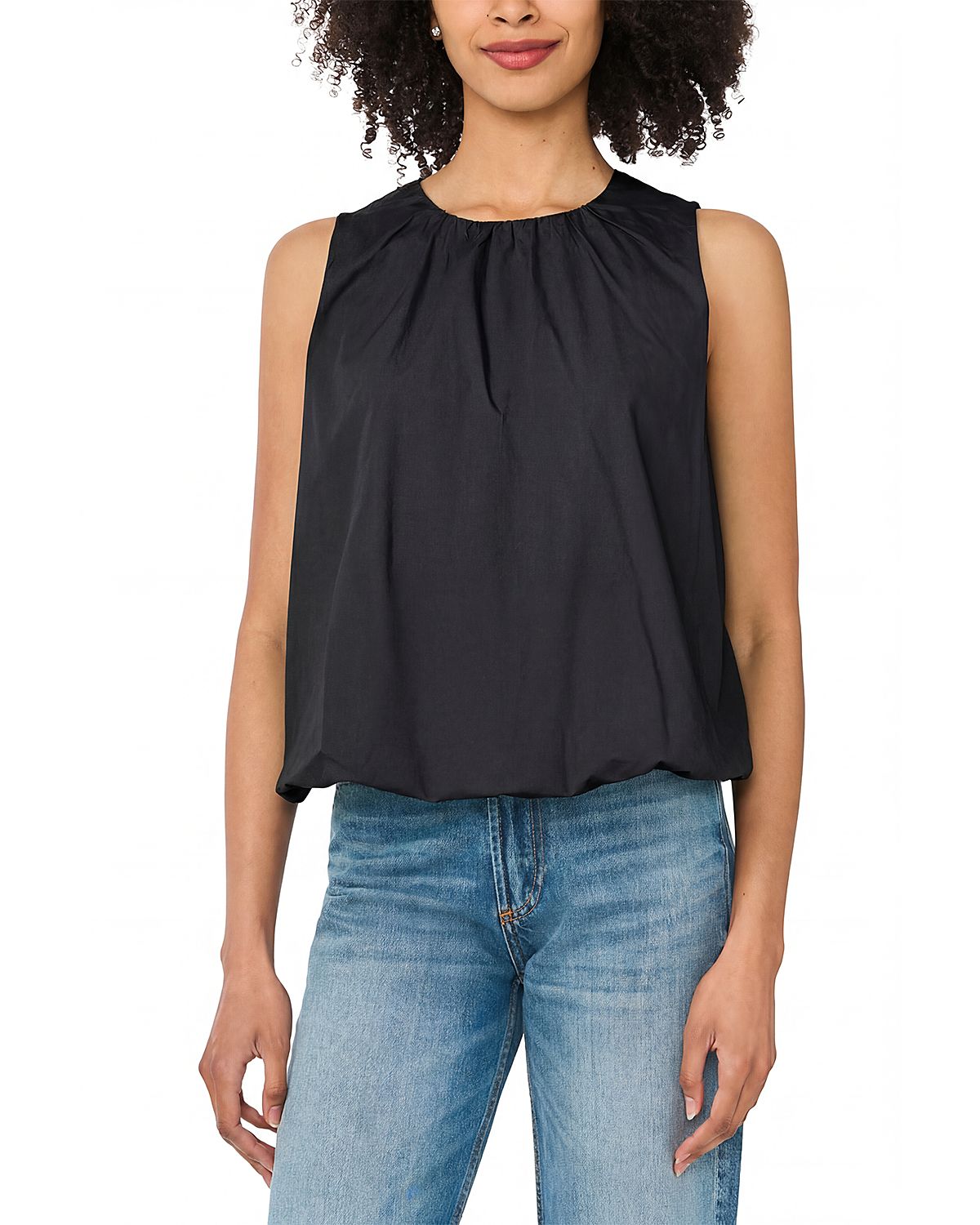 CeCe Sleeveless Bubble Top
